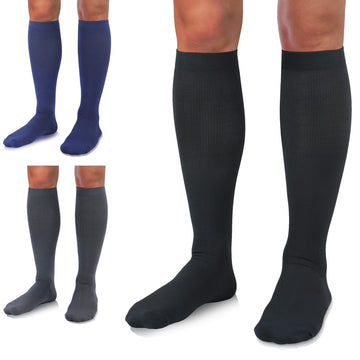 04 Black/Gray/Dark Blue - Medical Compression Socks (20-30 mmHg)