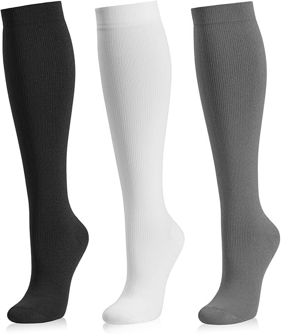 03 Black/White/Gray - Medical Compression Socks (20-30 mmHg)