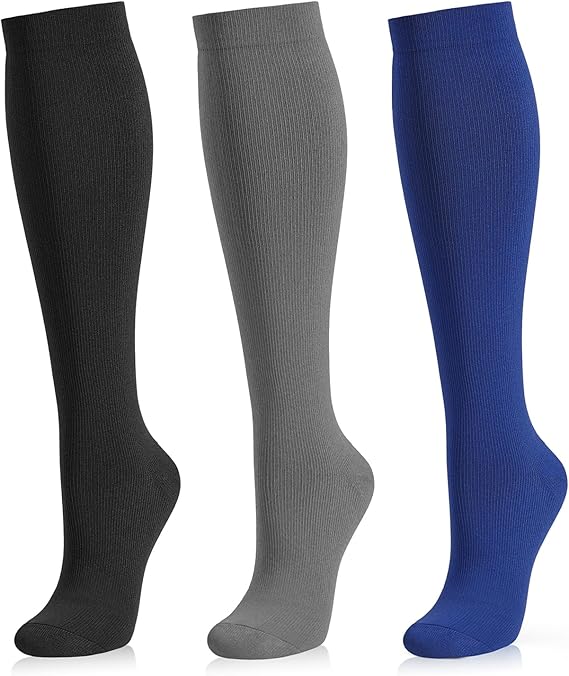 04 Black/Gray/Dark Blue - Medical Compression Socks (20-30 mmHg)
