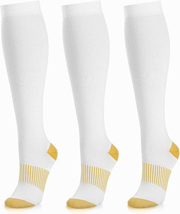 06 White Copper - Medical Compression Socks (20-30 mmHg)