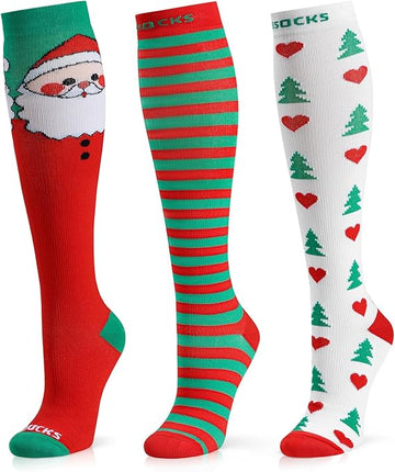 08 Christmas - 3 Pairs Medical Compression Socks (20-30 mmHg)