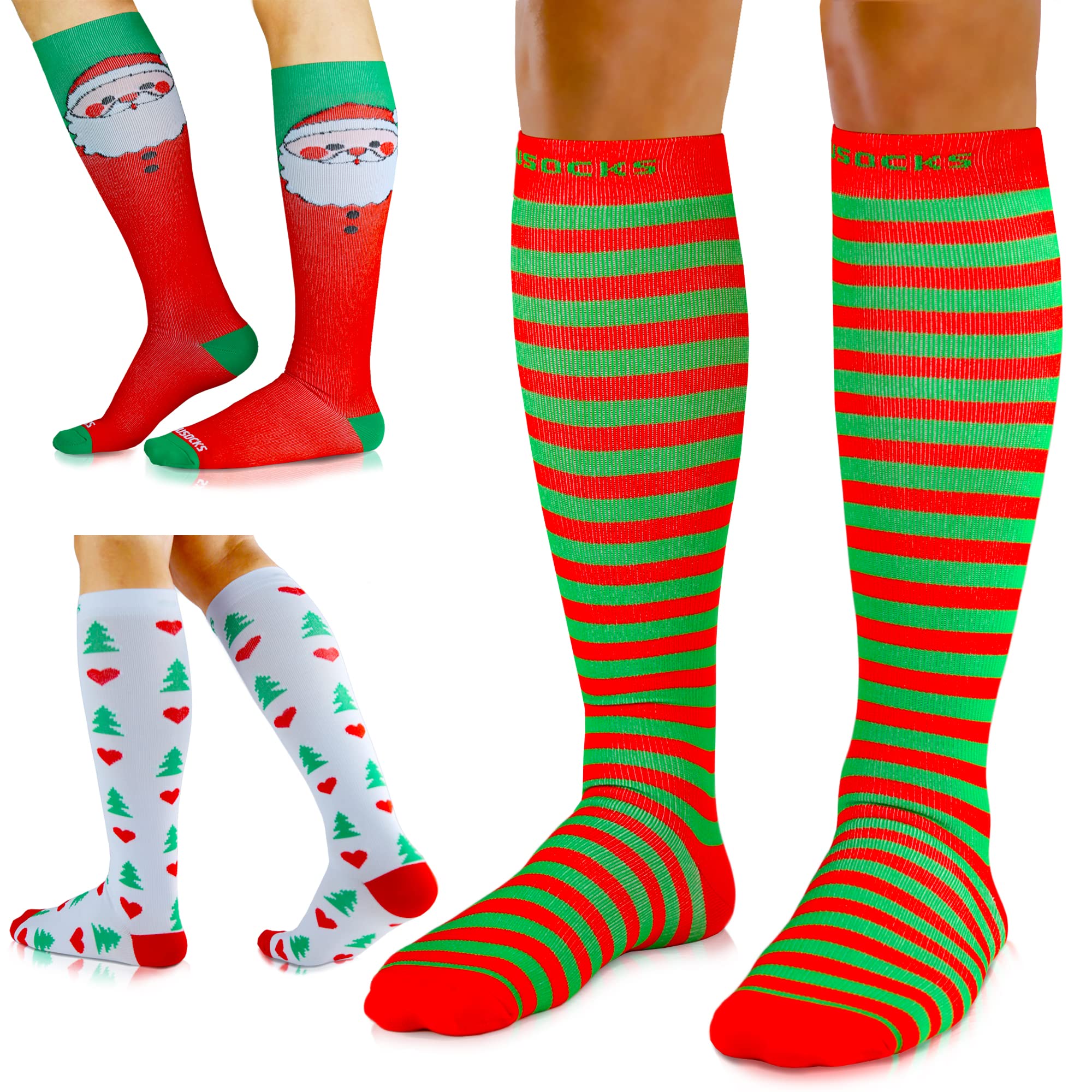 08 Christmas - 3 Pairs Medical Compression Socks (20-30 mmHg)