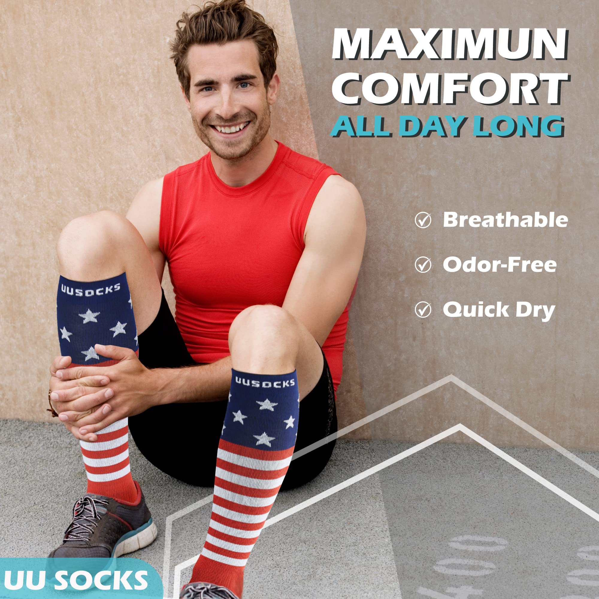 07 US Flag - Medical Compression Socks (20-30 mmHg)