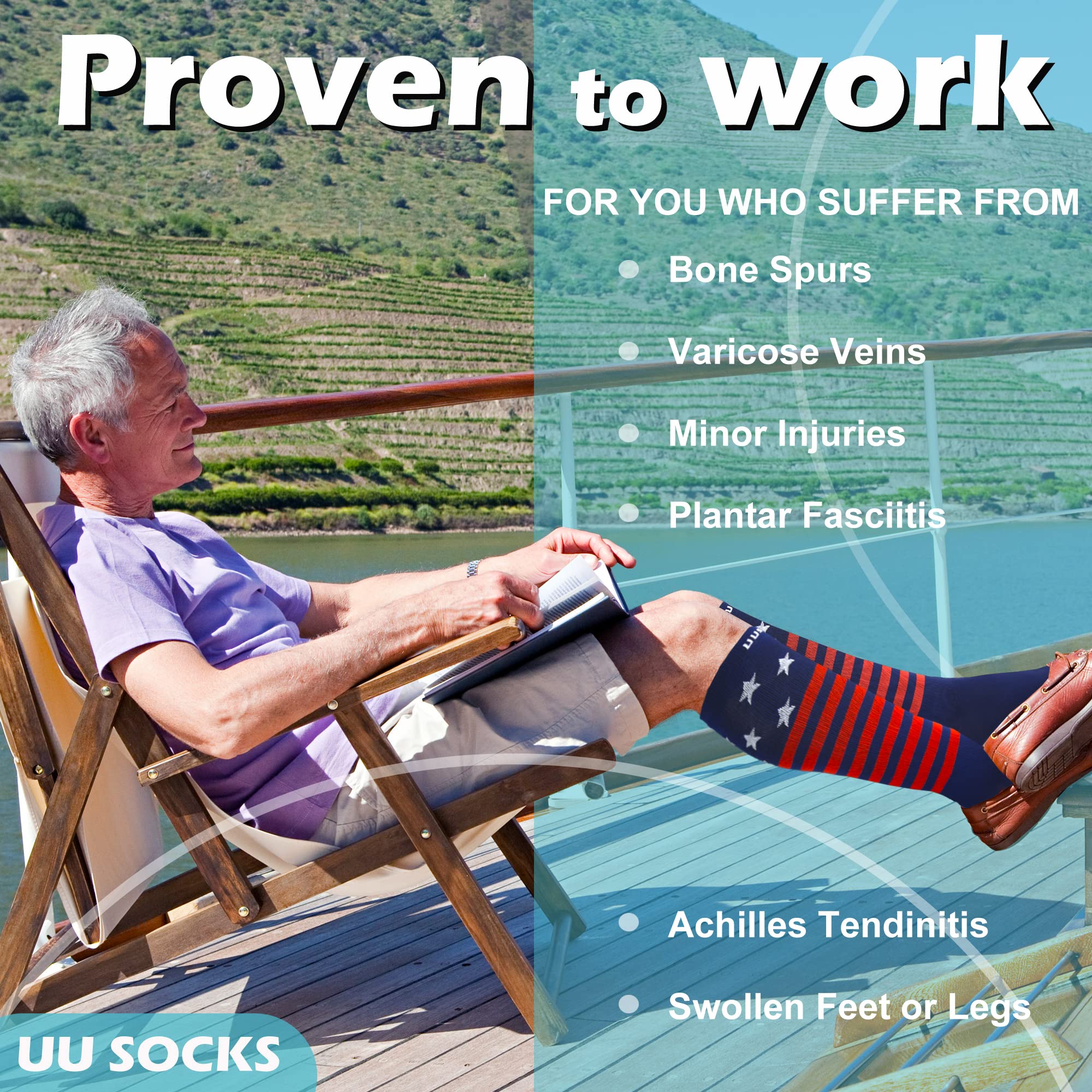 07 US Flag - Medical Compression Socks (20-30 mmHg)