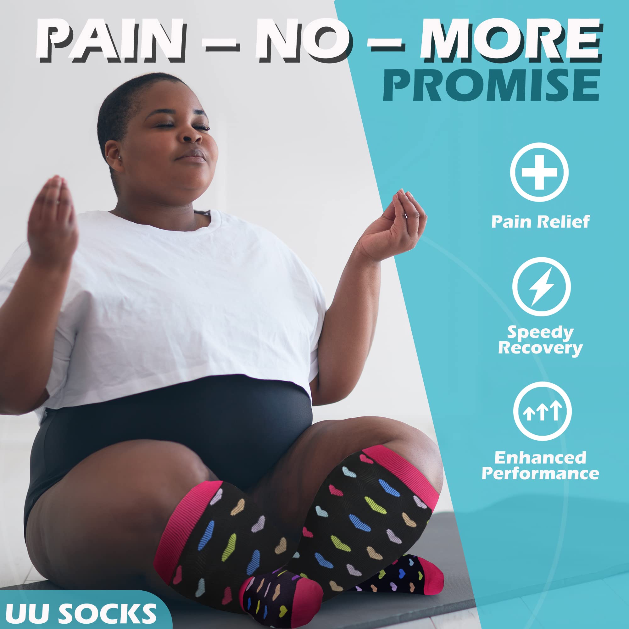 10 Colorful 3 Pack - Medical Compression Socks (20-30 mmHg)